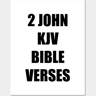 "2 JOHN KJV BIBLE VERSES" Text Typography Posters and Art